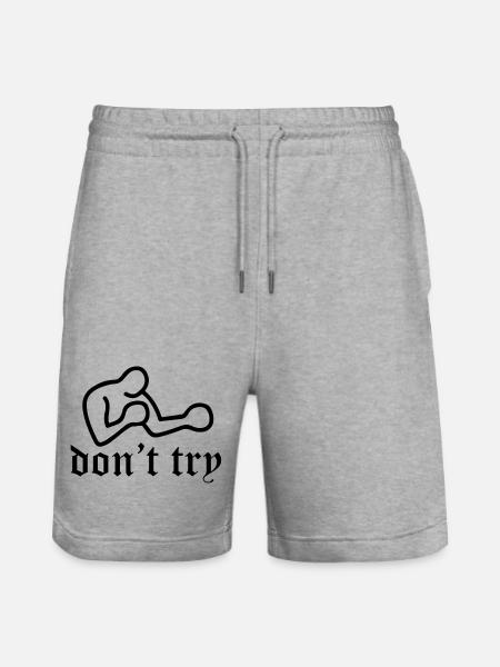Dont Try Bukowski - Stanley/Stella Trainer Unisex Organic Jogging Shorts - heather grey