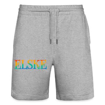 Elske  - Stanley/Stella Unisex Bio Joggingshorts Trainer  - Grau meliert - Vorne - Nik (191cm) & Marisol (170cm)