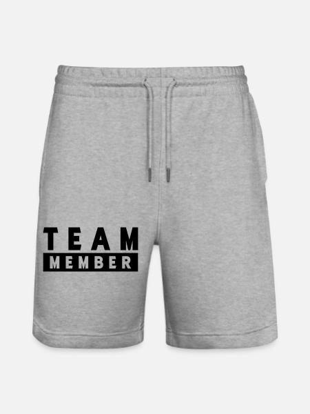 team_member- - Stanley/Stella Trainer Unisex Organic Jogging Shorts - heather grey