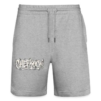 Chef Graffiti - Short de jogging bio TRAINER Stanley/Stella unisexe - gris chiné - Devant - Nik (191cm) & Marisol (170cm)
