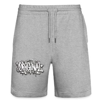 Original Graffiti - Short de jogging bio TRAINER Stanley/Stella unisexe - gris chiné - Devant - Nik (191cm) & Marisol (170cm)