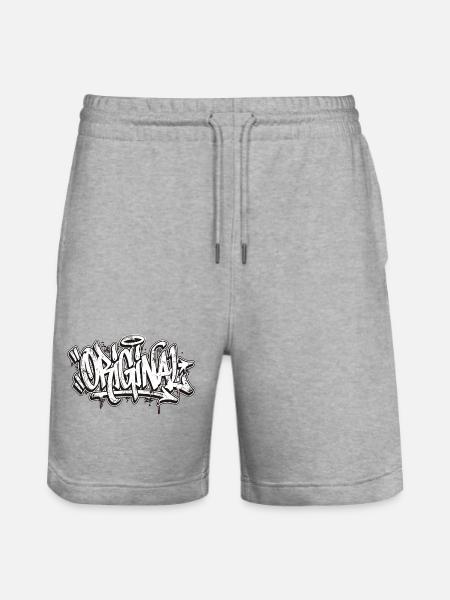 Original Graffiti - Stanley/Stella Trainer Unisex Organic Jogging Shorts - heather grey