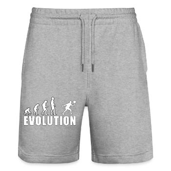 Evolution Padel Professional History Gift - Stanley/Stella Trainer Unisex Organic Jogging Shorts - heather grey - Front - Nik (191cm) & Marisol (170cm)