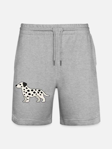 Dalmatiner Spotendesign - Stanley/Stella Unisex Bio Joggingshorts Trainer - Grau meliert