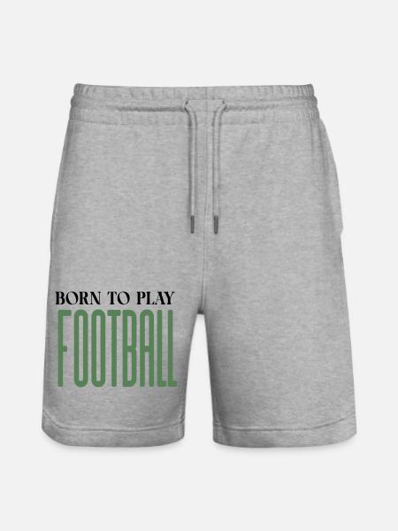 Verlängerte Fußball-Glyphen - Stanley/Stella Unisex Bio Joggingshorts Trainer - Grau meliert