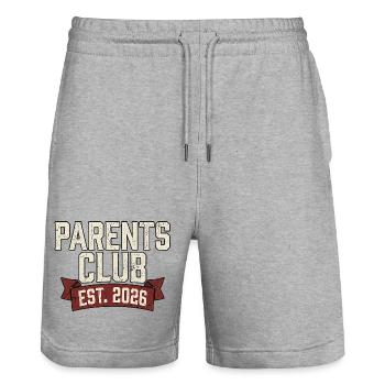 Parents Club Vintage - Stanley/Stella Unisex Bio Joggingshorts Trainer  - Grau meliert - Vorne - Nik (191cm) & Marisol (170cm)