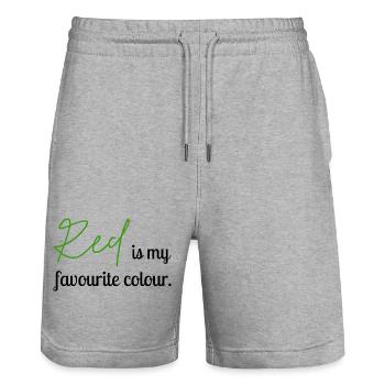 Red2 - Short de jogging bio TRAINER Stanley/Stella unisexe - gris chiné - Devant - Nik (191cm) & Marisol (170cm)