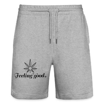 se sentir bien - Short de jogging bio TRAINER Stanley/Stella unisexe - gris chiné - Devant - Nik (191cm) & Marisol (170cm)