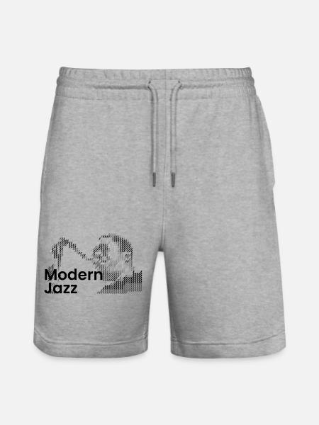 Moderne Jazz-Ikone - Stanley/Stella Unisex Bio Joggingshorts Trainer - Grau meliert