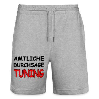 Auto - Stanley/Stella Unisex Bio Joggingshorts Trainer  - Grau meliert - Vorne - Nik (191cm) & Marisol (170cm)