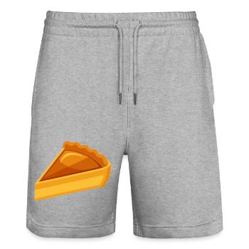 Pumpkin Pie Slice - Stanley/Stella Trainer Unisex Organic Jogging Shorts - heather grey - Front - Nik (191cm) & Marisol (170cm)