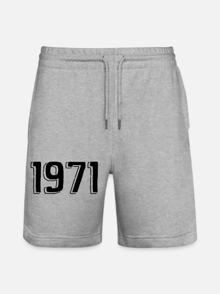 1971 - Stanley/Stella Trainer Unisex Organic Jogging Shorts - heather grey