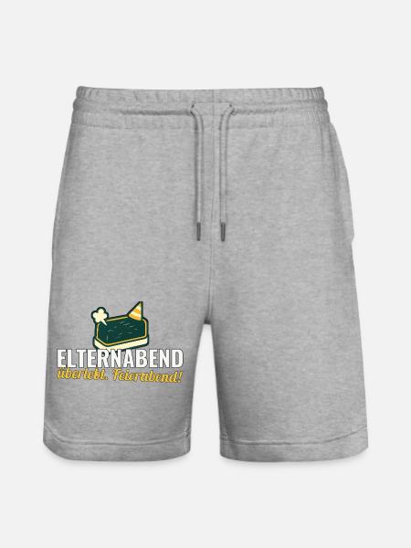 Elternabend überlebt. Feierabend! – Lehrer-Shirt - Stanley/Stella Unisex Bio Joggingshorts Trainer - Grau meliert