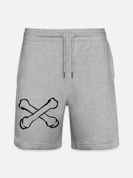 Bone - Stanley/Stella Trainer Unisex Organic Jogging Shorts - heather grey