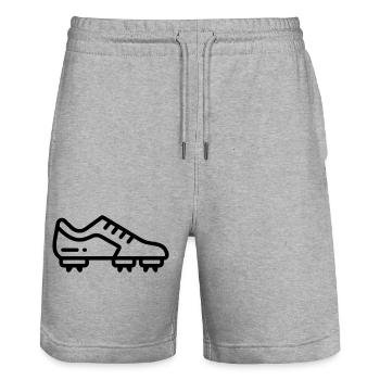 chaussure de football crampons - Short de jogging bio TRAINER Stanley/Stella unisexe - gris chiné - Devant - Nik (191cm) & Marisol (170cm)