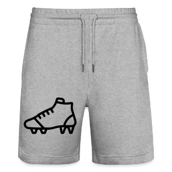 football boots - Stanley/Stella Trainer Unisex Organic Jogging Shorts - heather grey - Front - Nik (191cm) & Marisol (170cm)