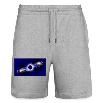 Eclipse2026 - Short de jogging bio TRAINER Stanley/Stella unisexe - gris chiné - Devant - Nik (191cm) & Marisol (170cm)