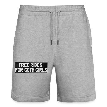 Des trajets gratuits pour les filles gothiques - Short de jogging bio TRAINER Stanley/Stella unisexe - gris chiné - Devant - Nik (191cm) & Marisol (170cm)