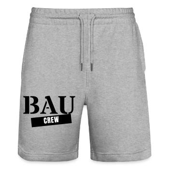 Équipe de construction - Ouvrier du bâtiment Artisan Équipe de chantier - Short de jogging bio TRAINER Stanley/Stella unisexe - gris chiné - Devant - Nik (191cm) & Marisol (170cm)