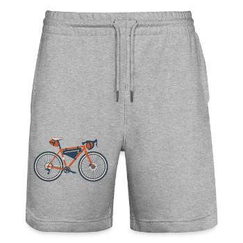 Chemise de vélo de vélo de gravel - Short de jogging bio TRAINER Stanley/Stella unisexe - gris chiné - Devant - Nik (191cm) & Marisol (170cm)