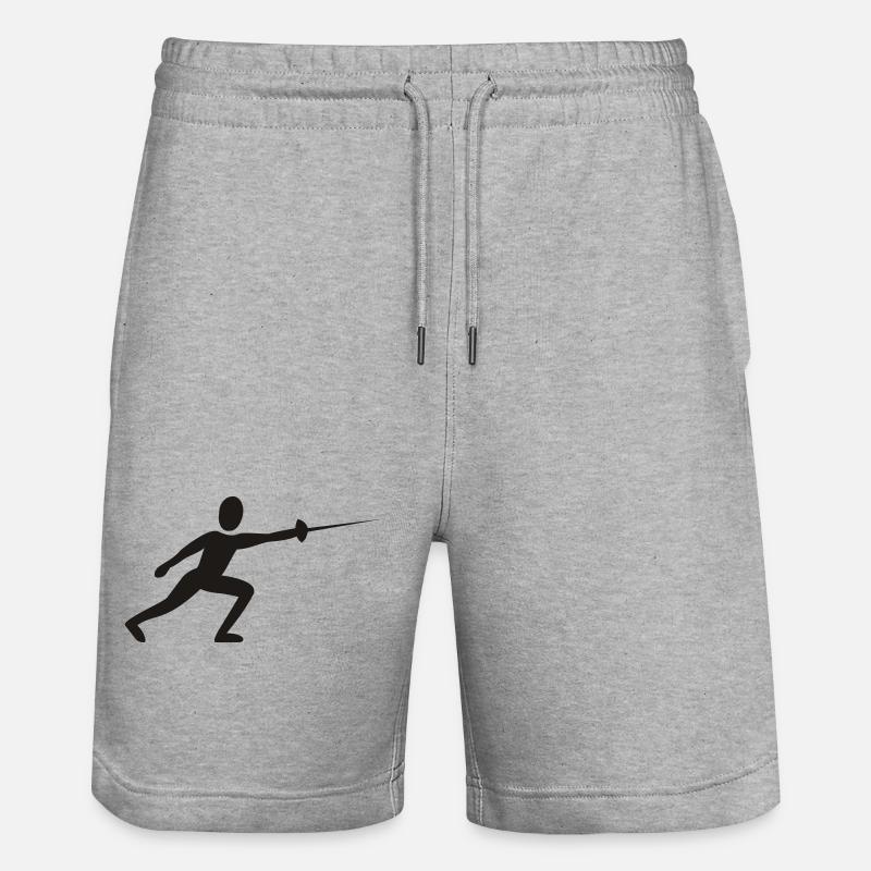 Escrimeur - Short de jogging bio TRAINER Stanley/Stella unisexe - gris chiné