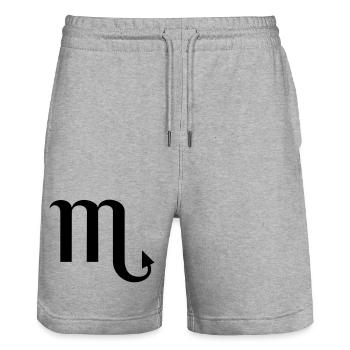 Zodiac Scorpio Design – The Sign of Scorpio - Stanley/Stella Trainer Unisex Organic Jogging Shorts - heather grey - Front - Nik (191cm) & Marisol (170cm)