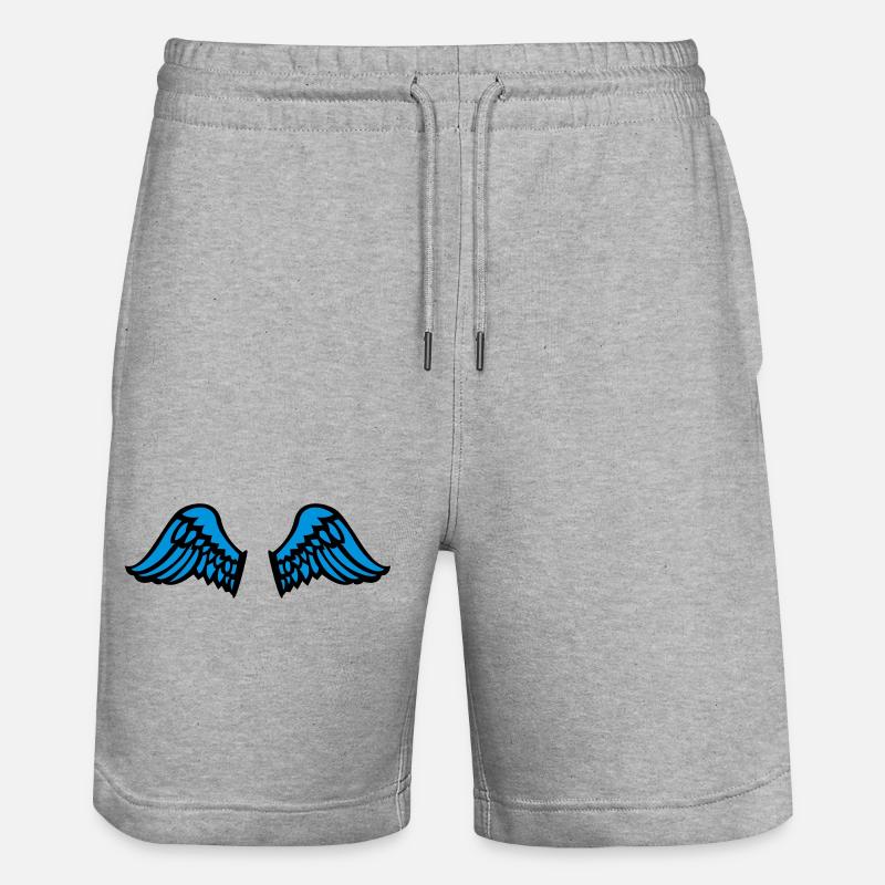 wings - Stanley/Stella Unisex Bio Joggingshorts Trainer  - Grau meliert