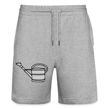 Giesskanne Metall, zweifarbig - Stanley/Stella Unisex Bio Joggingshorts Trainer  - Grau meliert - Vorne - Nik (191cm) & Marisol (170cm)