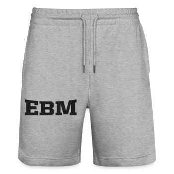 ebm - Stanley/Stella Trainer Unisex Organic Jogging Shorts - heather grey - Front - Nik (191cm) & Marisol (170cm)