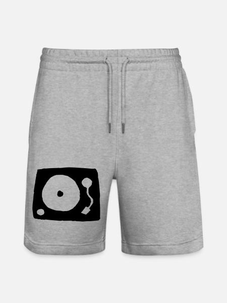 Record player - Stanley/Stella Trainer Unisex Organic Jogging Shorts - heather grey