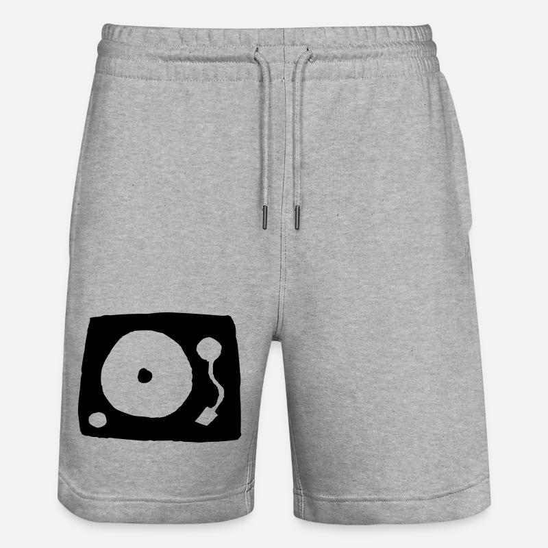 Plattenspieler - Stanley/Stella Unisex Bio Joggingshorts Trainer  - Grau meliert