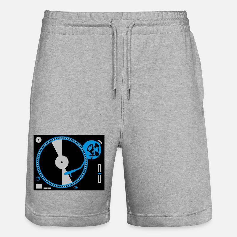 turntables - Stanley/Stella Trainer Unisex Organic Jogging Shorts - heather grey