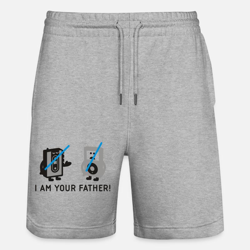 darth vader vs pod - Short de jogging bio TRAINER Stanley/Stella unisexe - gris chiné