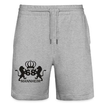 Mannheim 68 - Stanley/Stella Unisex Bio Joggingshorts Trainer  - Grau meliert - Vorne - Nik (191cm) & Marisol (170cm)