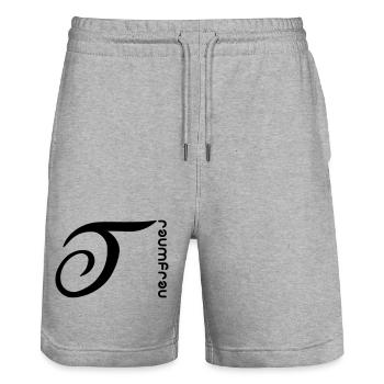 Traumfrau - Stanley/Stella Unisex Bio Joggingshorts Trainer  - Grau meliert - Vorne - Nik (191cm) & Marisol (170cm)