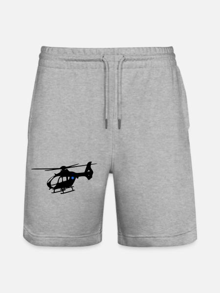 Notarzthubschrauber - Stanley/Stella Unisex Bio Joggingshorts Trainer - Grau meliert