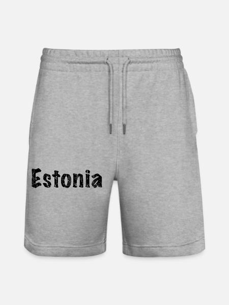 Estonia - Stanley/Stella Unisex Bio Joggingshorts Trainer - Grau meliert