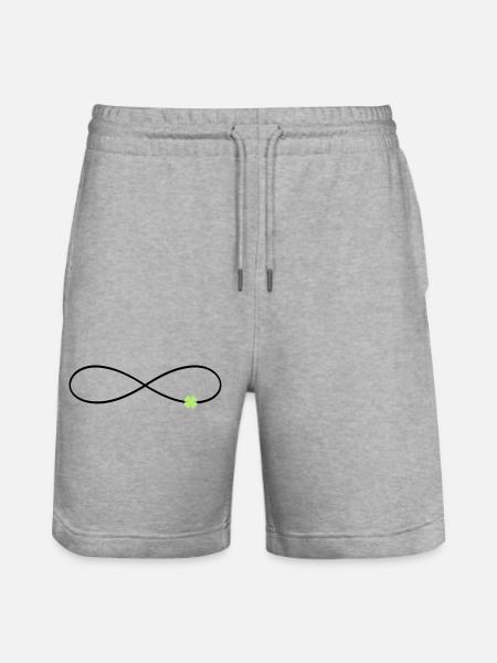 Unendlichkeitszeichen Glück Kleeblatt - Stanley/Stella Unisex Bio Joggingshorts Trainer - Grau meliert