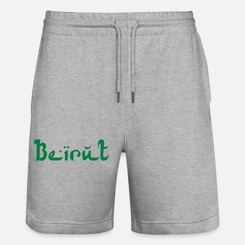 BEYROUTH Liban Liban - Short de jogging bio TRAINER Stanley/Stella unisexe - gris chiné