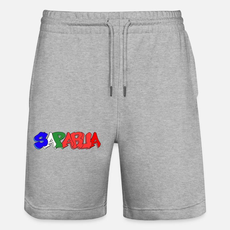 Saparua - Moluque 4 couleurs - Short de jogging bio TRAINER Stanley/Stella unisexe - gris chiné