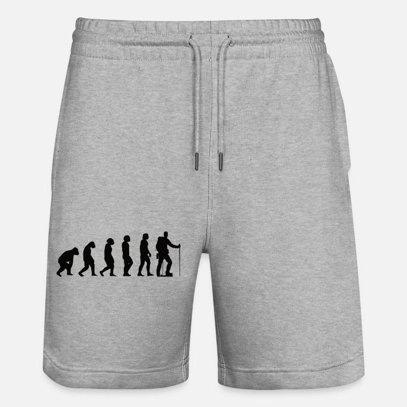 Hiking Evolution Mountaineering Hiking Mountains - Stanley/Stella Trainer Unisex Organic Jogging Shorts - heather grey