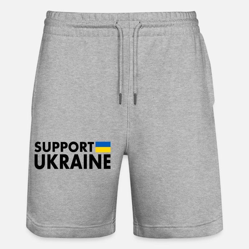 Support ukraine - Short de jogging bio TRAINER Stanley/Stella unisexe - gris chiné