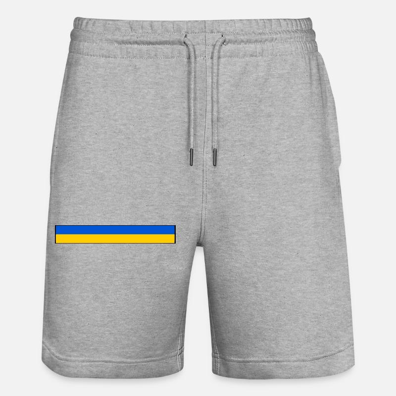 Ukraine - Stanley/Stella Unisex Bio Joggingshorts Trainer - Grau meliert