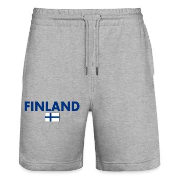 Finlande - Short de jogging bio TRAINER Stanley/Stella unisexe - gris chiné - Devant - Nik (191cm) & Marisol (170cm)