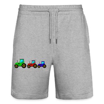 Tracteur Tracteur Tracteur - Short de jogging bio TRAINER Stanley/Stella unisexe - gris chiné - Devant - Nik (191cm) & Marisol (170cm)