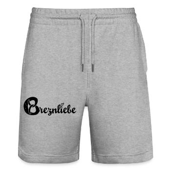 Breznliebe für München! - Stanley/Stella Unisex Bio Joggingshorts Trainer  - Grau meliert - Vorne - Nik (191cm) & Marisol (170cm)