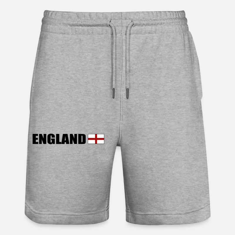 England - Stanley/Stella Trainer Unisex Organic Jogging Shorts - heather grey