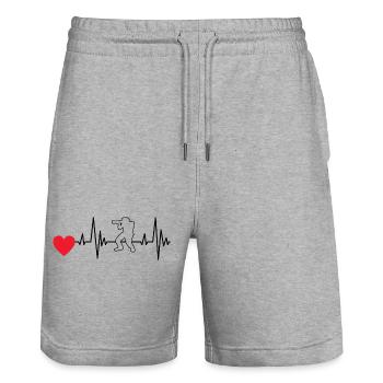 Photographer Camera Funny Photographers Photography - Stanley/Stella Trainer Unisex Organic Jogging Shorts - heather grey - Front - Nik (191cm) & Marisol (170cm)
