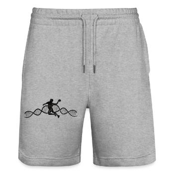 Handball club Handball handball players Handball players - Stanley/Stella Trainer Unisex Organic Jogging Shorts - heather grey - Front - Nik (191cm) & Marisol (170cm)
