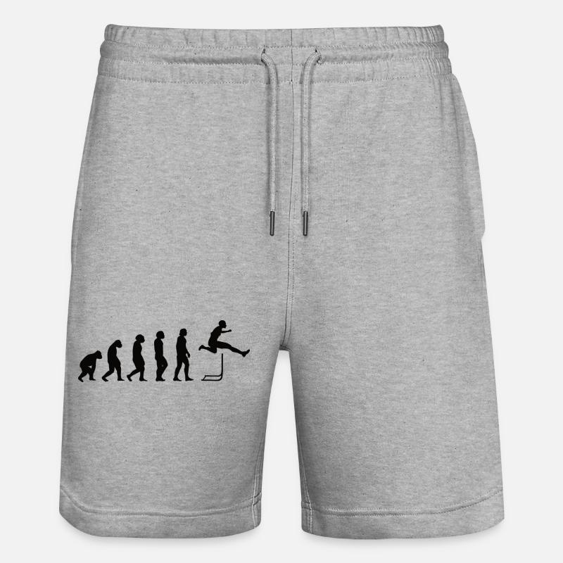 Hurdles Athlétisme Evolution Hurdler - Short de jogging bio TRAINER Stanley/Stella unisexe - gris chiné